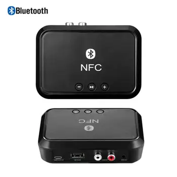 NFC Wireless Stereo Bluetooth Audio Prijímač Prenosný Bluetooth Adaptér s podporou NFC 3,5 mm/ RCA Výstup Zvuk Hudby Auto Reproduktor