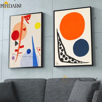 NHDARC Domova Maľovanie na Plátno Tlačiť obrázok Plagátu Orange Abstraktný Štýl Nástenné Maľby Nástenné Art Obývacia Izba, Veranda, Dekorácie