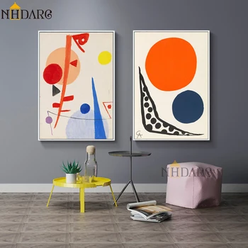 NHDARC Domova Maľovanie na Plátno Tlačiť obrázok Plagátu Orange Abstraktný Štýl Nástenné Maľby Nástenné Art Obývacia Izba, Veranda, Dekorácie