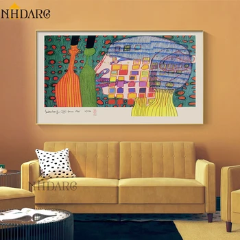 NHDARC Farebné Abstraktné Jedinečný Dizajn Giclee Tlač Umelecké Plátno na Maľovanie Plagátu obrazov na Stenu pre Obývacia Izba Izba Domova