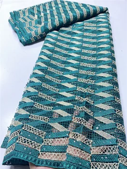 NI.AI Guipure Čipky Textílie 2021 Vysokej Kvality Nigérijský Kábel Čipky Tkaniny Šitie Afriky Čipky Textílie Pre Svadobné Šaty XY3811B