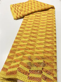 NI.AI Guipure Čipky Textílie 2021 Vysokej Kvality Nigérijský Kábel Čipky Tkaniny Šitie Afriky Čipky Textílie Pre Svadobné Šaty XY3811B