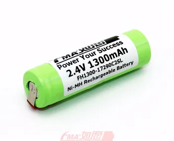 Ni-MH 2.4 V 1300mAh Nabíjateľná Batéria w/Karty pre zubná Kefka Braun Oral-B Sonic Complete 4717 Britva 17290C2SL 17x56mm