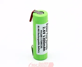 Ni-MH 2.4 V 1300mAh Nabíjateľná Batéria w/Karty pre zubná Kefka Braun Oral-B Sonic Complete 4717 Britva 17290C2SL 17x56mm