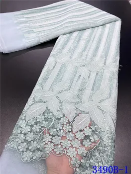 NIAI francúzsky Čistý Čipky Textílie Afriky Čipky Textílie 2020 Vysoko Kvalitnej Čipky Nigérijský Tylu Čipky Tkaniny Svadobné XY3490B-3