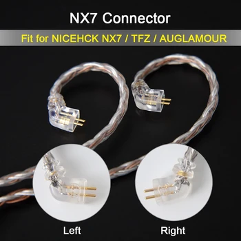 NICEHCK C16-5 16 Jadra Meď, Striebro Zmiešané Kábel 3.5/2.5/4.4 mm Konektor MMCX/2Pin/QDC/NX7 Pin Pre ZSX C12 V90 TFZ NX7 Pro/DB3/BL-03