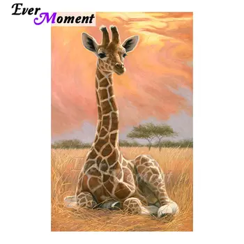 Niekedy Okamih Diamond Maľovanie Cross Stitch Novorodenca Roztomilý Žirafa DIY Diamond Výšivky Mozaiky Diamanty Farba Zvierat Plavidlá ASF1032