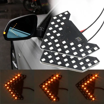 Niscarda 2X 33 SMD 33SMD LED Šípku Svetlo Auto Auto Bočné Zrkadlo Svetlo LED Tečie Zase Signálne Kontrolky, Amber, Sekvenčné