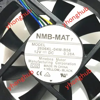 NMB-MAT 2806KL-04W-B56 C02 DC 12V 0.28 4-Wire 70x70x15mm Server Chladiaci Ventilátor