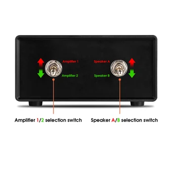 Nobsound Mini Pasívny 2-V-2-OUT Zosilňovač / Reproduktor Switcher Box Stereo Audio A/B pre Výber Splitter