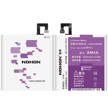 NOHON BM4A BM41 BM42 BM45 BM46 Batérie Pre Xiao Redmi Pro 1 1S 2 2A Poznámka 2: poznámka 3 Poznámka Náhradné vysokokapacitný Telefón Bateria