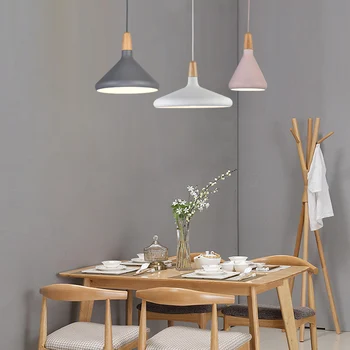 Nordic Biela Čierna Dreva Prívesok svetlo reštaurácia, bar, nočné kuchynské svietidlá Japonsky minimalistické, moderné tvorivé Prívesok na čítanie