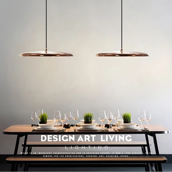 Nordic Disku Prívesok Lampa Škandinávskych LED Prívesok Svetlo Moderného Umenia Reštaurácia Jednoduchý Dizajn Bar Obývacia Izba Prívesok Jedáleň