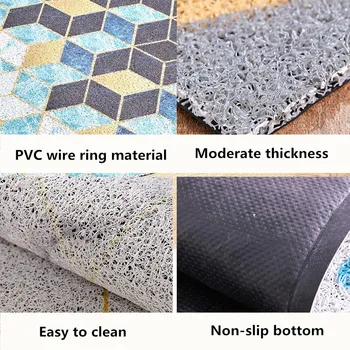 Nordic Farebné geometrie Vstupná hala koberec, PVC drôtu slučku mat INY Dvere mat Obývacia izba rohože kúpeľňa non-slip koberec