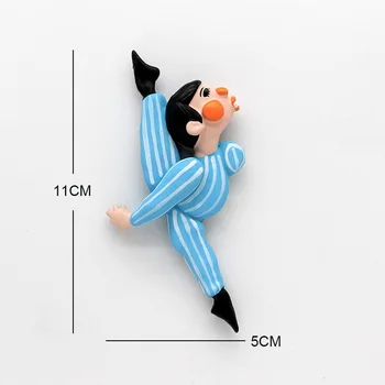 Nordic iny chladnička vložiť zábavnej 3D magnety na chladničku cartoon balet bábika magnetické tanec chlapec dievča chladničky domáce dekorácie