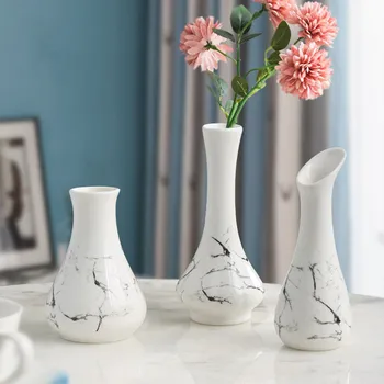 Nordic Jednoduché Keramické Vázy Mramorový Vzor Kvet Usporiadanie Hrniec Kôš Ručné Remeselné Vody Kultúry Domáce Dekorácie Kvetinové Vázy