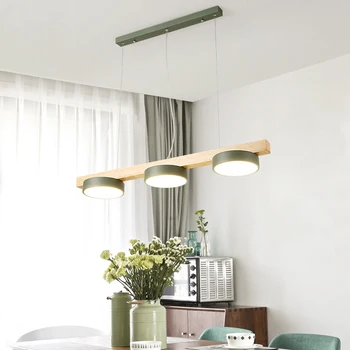 Nordic jednoduchý voľne nastaviteľné zdvíhacie osobné masívneho dreva LED jedáleň, obývacia izba, spálňa reštaurácia strop prívesok na čítanie