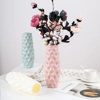 Nordic Plastové Váza Tvorivé Sušené Kvety Vázy, Dekorácie Pre Domácnosť Obývacia Izba Dekor Kvetinové Vázy