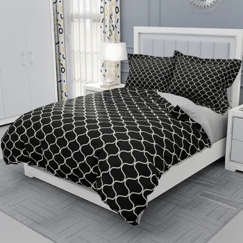 Nordic posteľná bielizeň Luxusný Set 2 Nastavte Perinu 220x240 Queen Size Black Cumlík Posteľná Bielizeň 240x260 Manželská Posteľ Kryt 2 Osoby
