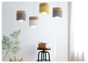 Nordic Tvorivé Reštaurácia Prívesok Farbu Svetla Jedáleň Lampa Moderného Jednoduché Masívneho Dreva Obývacia Izba Prívesok Lighing Bar Svetlo