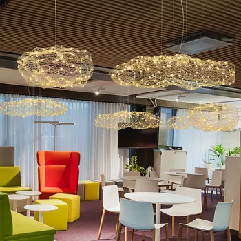 Nordic Umenie Cloud Dizajn Led Luster Osobnosti Obývacia Izba Hotel Hala Večera Izba Bar Dizajnér Firefly Svietidlá