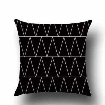Nordic čiernej a bielej geometrický vzor obliečky na vankúš domáce dekorácie vankúš coverClassic šípku auto obliečka na vankúš