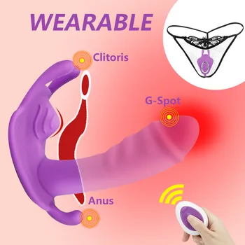 Nosenie Dildo Vibrátor sexuálnu Hračku pre Ženy Orgazmus Masturbator G Mieste Stimulovať Klitoris Bezdrôtové Diaľkové Nohavičky Vibrátory Hračky pre Dospelých