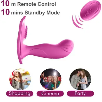 Nositeľné Vibrátor Klitorisu G-Bod Stimulátor, Diaľkové Ovládanie Vibrácií Dilda 10 Režimy Sexuálne Hračky Pre Ženy, Dospelých Produkty Masér