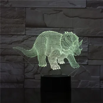 Nosorožec Noc Lampa Farebné Akrylové Lampa Pre Strany 3D Hologram Luminaria Farby stolná Lampa Deti Narodeninám 1704