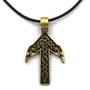 Nostalgia Bojovník Rune Teiwaz Odin Havran Symbolom Viking Runy Šperkov Náhrdelník Mužov Prívesok Amulet Talizman Pre Víťazstvo
