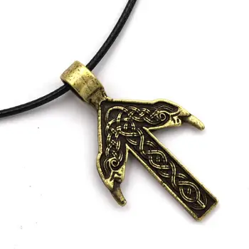 Nostalgia Bojovník Rune Teiwaz Odin Havran Symbolom Viking Runy Šperkov Náhrdelník Mužov Prívesok Amulet Talizman Pre Víťazstvo