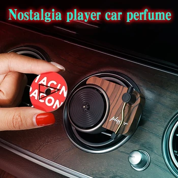 Nostalgické Čierne Gumové Diskov Osviežovač Vzduchu Auto Vôňa Klimatizácia Ventilačné Zásuvky Parfum Klip Čerstvé Aromaterapia Vôňa
