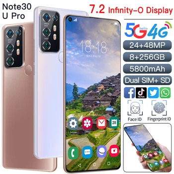 Note30U Pro Snapdragon 865 Mobilný Telefón 5000mAh 7.2