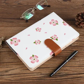 Notebook kvet kožený kryt A5