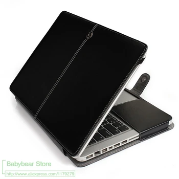 Notebook Notebook Prípad Pre Macbook Air Pro Retina 11 12 13 15 PU Kožené Puzdro Pre Mac knihy Prípade pro touch panel A1706 A1707 A1708