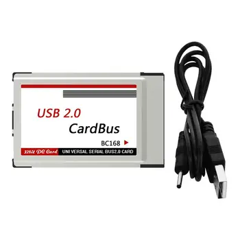Notebook PCMCIA na USB 2.0 CardBus Prevodník 2 Porty PCI Express Card Adaptér