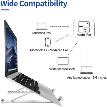 Notebook Tablety Stojan,Nastaviteľné Prenosný Držiak na Stôl pre Ipad, MacBook Air Pro Dell, Lenovo, HP, ASUS Viac 10-15.6 palcov Prenosný počítač