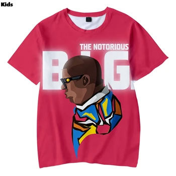 Notoricky známy B. I. G. Chlapci T-shirts Voľné Deti T Tričko Pre Chlapca Potent Smalls Rapper Tees Móda Costume Deti Oblečenie T-shirt topy