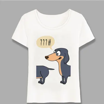Novinka Dachshunds Psa Obzrieť T-Shirt Letné Módy Ženy Tričko Legrační Zviera Tlače Topy Žena Bežné Tees Harajuku
