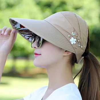 Novo Ženy Lady Klobúk Pláž Hat UV Ochrana, Anti-UV Bežné Clony proti oslneniu Skladacia Spp Pre Vonkajšie FIF66
