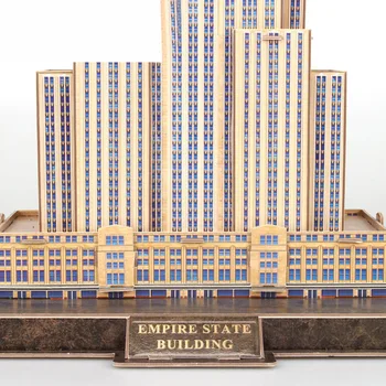Nová Budova Logická hračka 3D Puzzle Empire State Building Model Hračky Puzzle Vzdelávania Hračky pre Dary （66pcs）