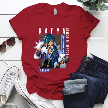 Nová Hra Genshin Vplyv Tlače Grafiky, T Košele Japonský Štýl Plus Veľkosť Žena Tshirts Bežné Harajuku Anime Femme tričká, Topy