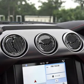 Nová Karbónová Klimatizácia Ventilačné Zásuvky Kryt Výbava Pre Mustang+ Auto Dekorácie Interiéru Nastaviť