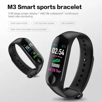 Nová M3 Plus Smart Bluetooth Športový Náramok Srdcovej frekvencie, Krvného Tlaku Monitor Fitness Tracker Smart Pásmo Pre Android IOS
