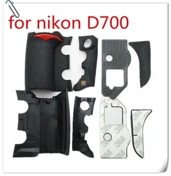 NOVÁ Sada 4 Kusov Rukoväť, Gumový Kryt Jednotky Pre Nikon D700 Digitálne Kamery Telo Gumové Shell + Pásky