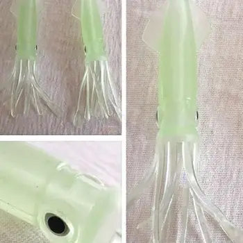 Nové 10Pcs 4.3 palcový Mäkké Plastové Svetelný Squid Návnadu Nastaviť Rybárske Octopus Orgánov Lákať Svietiť v Tme Falošné Návnady, Rybárske Náčinie, Nástroje