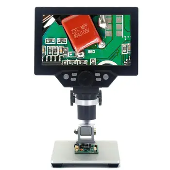 Nové 1200X Digitálny Mikroskop 7 palcový LCD Displej HD Spájkovanie Mobilephone Opravy Electron Video Mikroskopom zväčšovacie sklo+Stojan