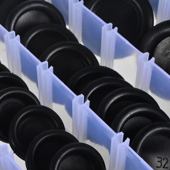 Nové 130pcs/kit Kábel Rezanie Čierne Gumové Priechodky Zatvorené Priechodka Najrôznejších Box 6 mm-50 mm Priemer Elektrické Drôty Tesnenie Nástroj