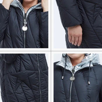 Nové 2018 zimná bunda ženy, Módny Dizajn Zlaté Zimná Bunda s Kapucňou Ženy Teplé Dlho FR-5076
