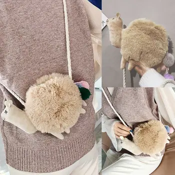 Nové 2019 zimné taška pre dámy Roztomilý alpaky camel ramenný messenger taška Kabelka Kabelka Crossbody Aktovka Hot